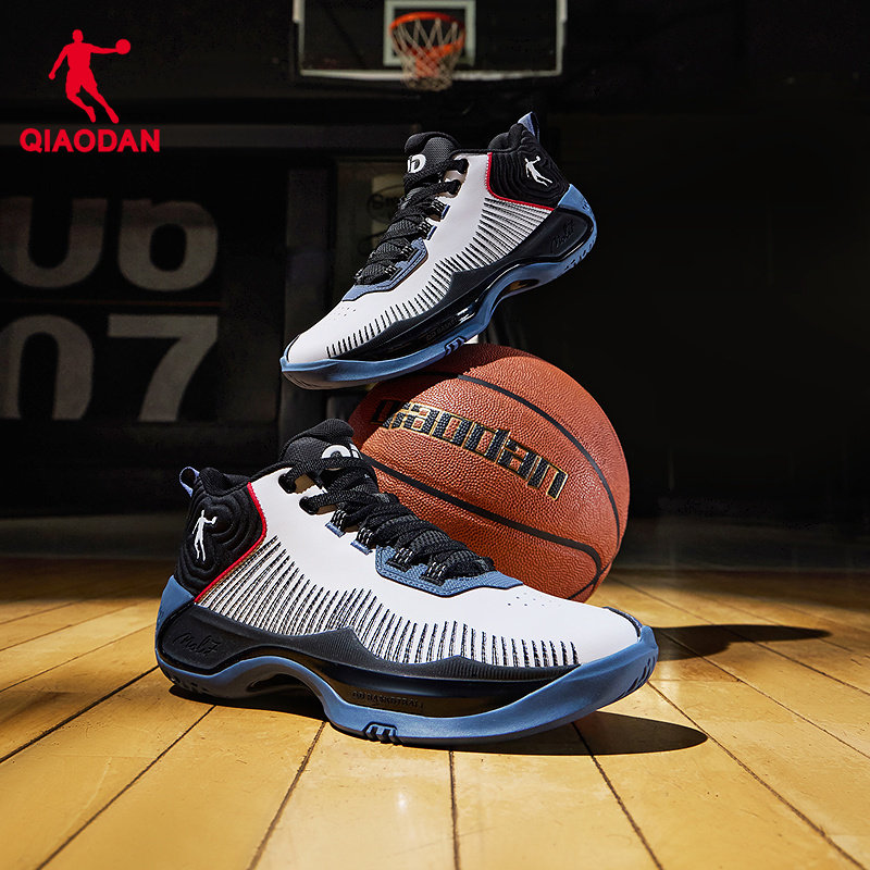 乔丹减震篮球鞋男冬季新款青少年实战高帮革面耐磨官方正品运动鞋
