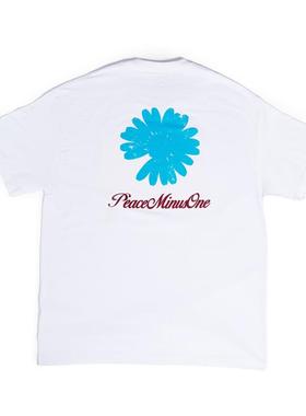 权志龙gd同款雏菊pmo黑色白色短袖T恤