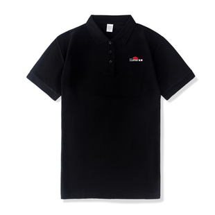 汽车贴膜店员工作服短袖 定做印字T恤翻领 polo衫 定制印logo男工装