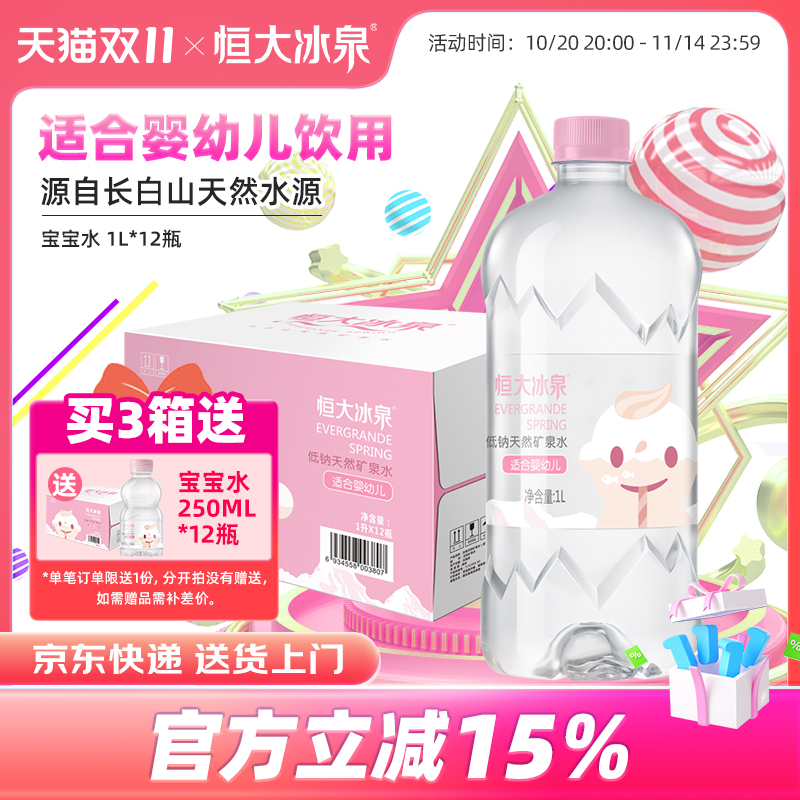 恒大冰泉矿泉水适合婴幼儿长白山