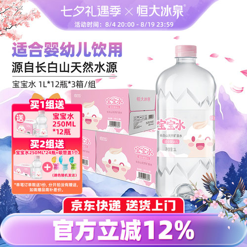 恒大冰泉矿泉水适合婴幼儿长白山