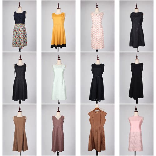 LY41古着vintage日制文艺轻熟风日常休闲百搭淑女中古夏季连衣裙