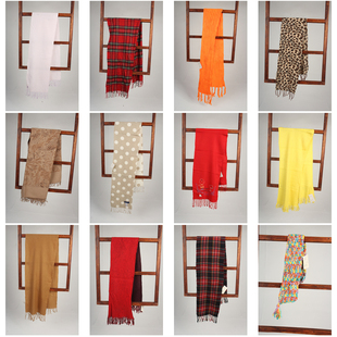 WJ426古着vintage日系秋冬文艺风森系保暖长围巾披肩女