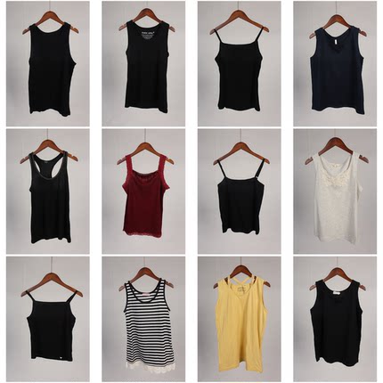 XT560古着vintage日系韩版日常休闲百搭内搭外穿夏季吊带背心上衣