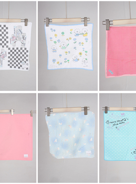 SW102古着vintage方巾棉质日系复古花纹文艺森系甜美碎花几何手帕