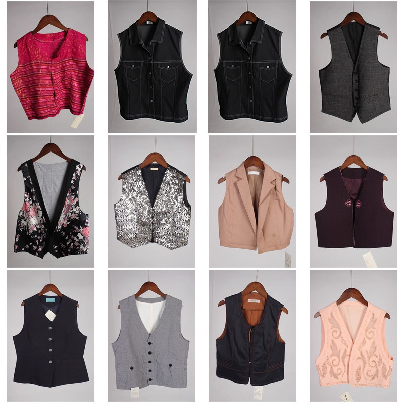 PM9古着vintage春夏中古日系花色文艺复古风马甲