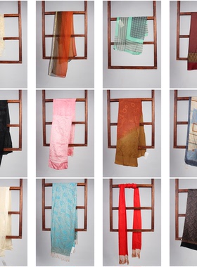 WJ252古着vintage秋冬日系甜美风日常百搭保暖围巾丝巾披肩