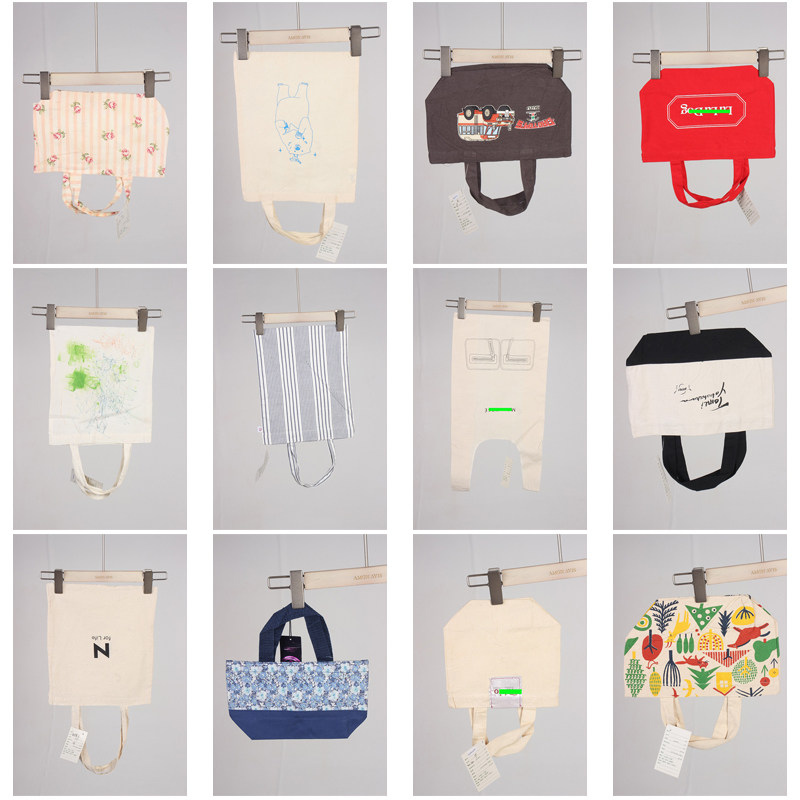 DZ148古着vintage日系女士可爱卡通帆布单肩斜挎手提袋子大包小包