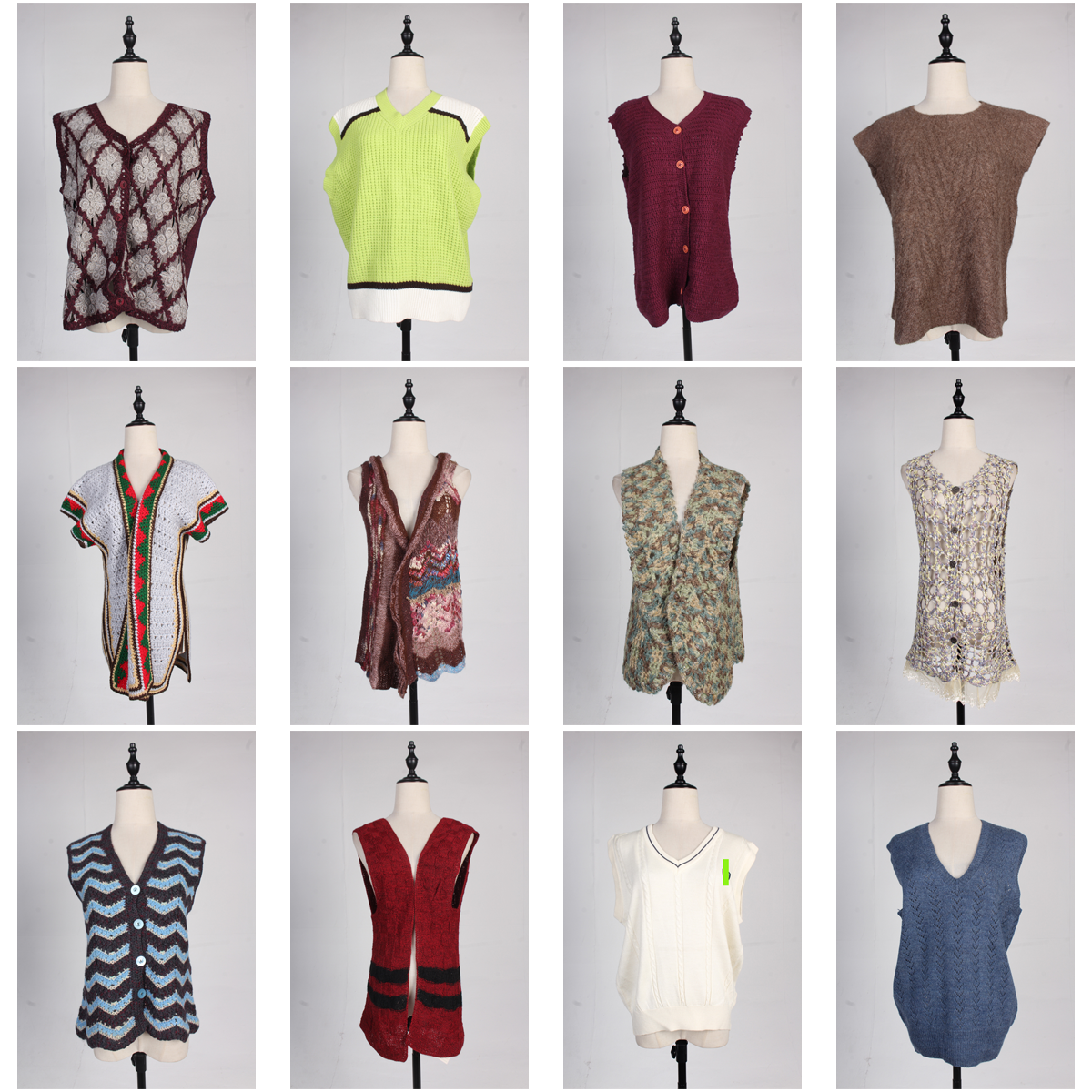 MY73古着vintage日系甜美风复古风文艺森系女装秋冬毛线针织马甲