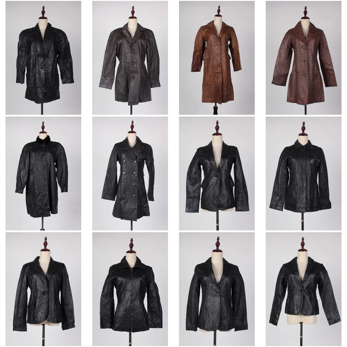 PP7古着vintage秋冬真皮男女复古风中古机车欧美皮衣外套