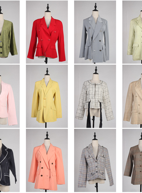 WT97古着vintage秋冬女装中古休闲通勤百搭复古风法式外套