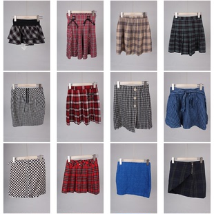 子半身裙短裙 学院风格 BK439古着vintage日系年轻款 年轻款