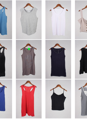 XT670古着vintage日系夏季休闲百搭内搭外穿欧美风背心吊带上衣