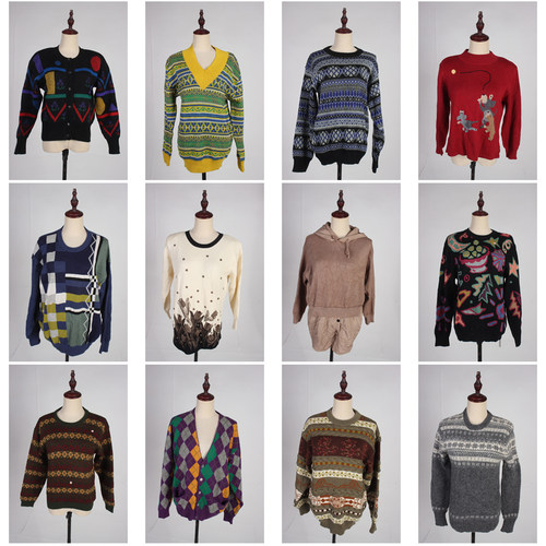 MY142古着vintage日系休闲百搭复古风秋冬毛衣