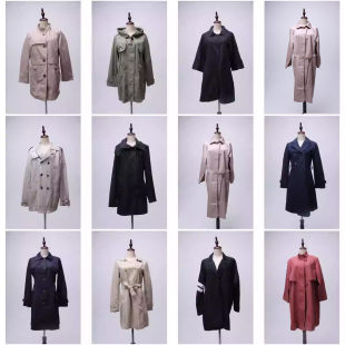 FY3古着vintage复古风欧美街拍款 风衣外套 休闲中长款