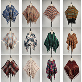 DA349古着vintage日系学院风格 披肩斗篷女 子流苏文艺森系年轻款