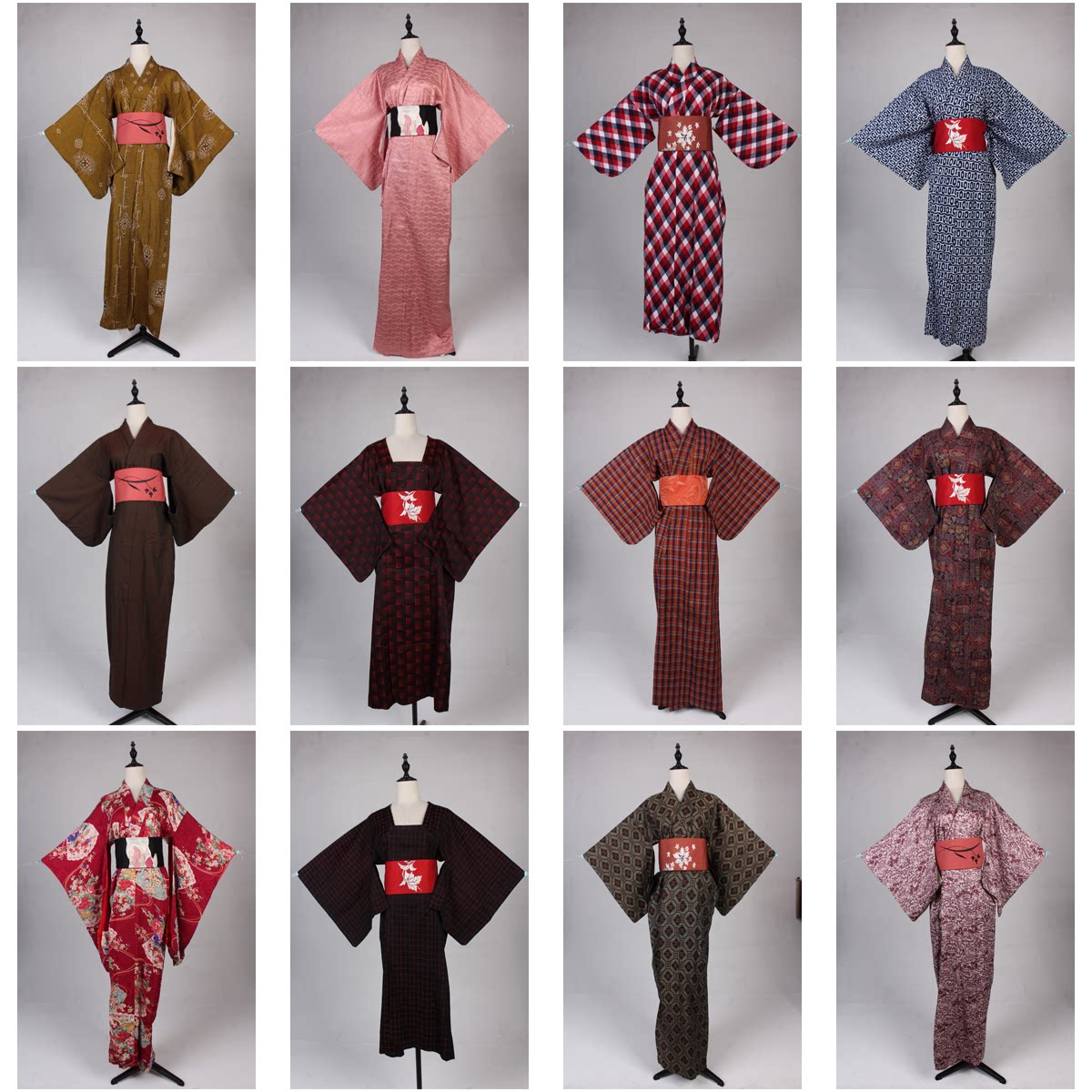 HF46古着vintage日本制传统民族服饰长款和服外套