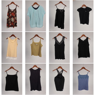 XT516古着vintage日系女装内搭外穿日常休闲百搭夏季背心吊带上衣