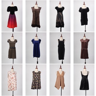 SR24古着vintage法式优雅赫本风古典春秋冬复古风中古连衣裙