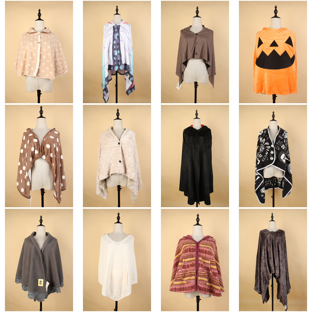 DA48古着vintage秋冬日系文艺森系学院风法式英伦女装披肩斗篷