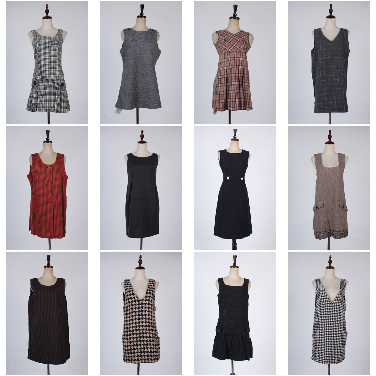 BX36古着vintage日系文艺森系复古风春秋无袖中长款背心裙连衣裙