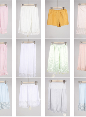 SQ121古着vintage夏季蕾丝花边甜美风居家裤打底裤睡裤