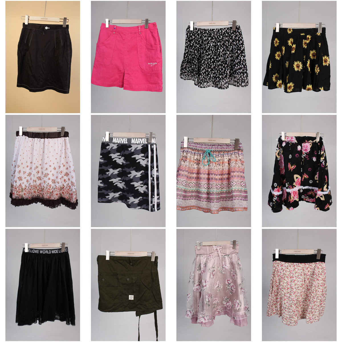 BK311古着vintage夏季日系韩版田园风森系甜美风女装短裙半身裙