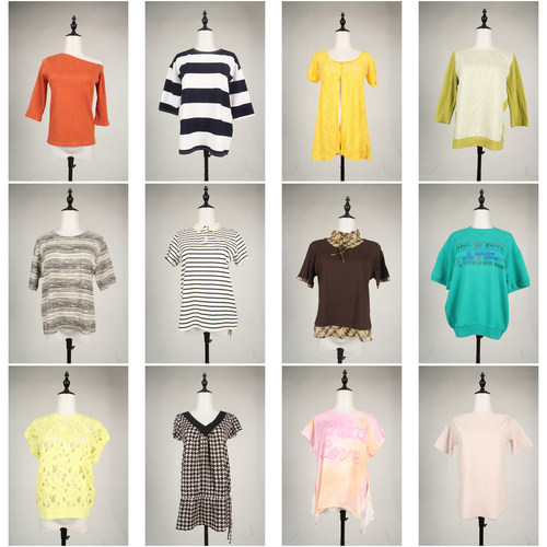 XT871古着vintage日系休闲百搭女装复古风夏季T恤上衣