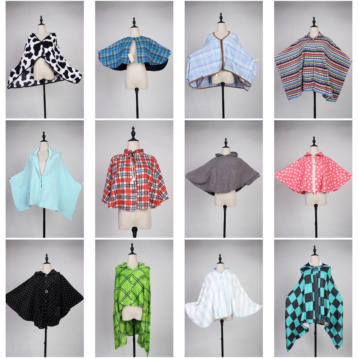 DA82-1古着vintage秋冬日系文艺森系甜美风斗篷披肩