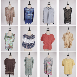 FC283古着vintage春夏日系复古风法式女装花色衬衫雪纺衬衣