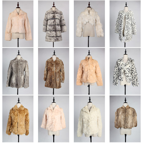 TM454古着vintage日系秋冬真皮草狐毛貂毛羚羊毛兔毛外套