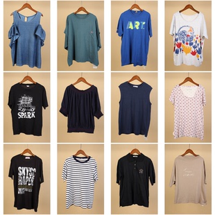 XT272古着vintage日制夏季 T恤上衣 日常休闲宽松百搭圆领棉质短袖