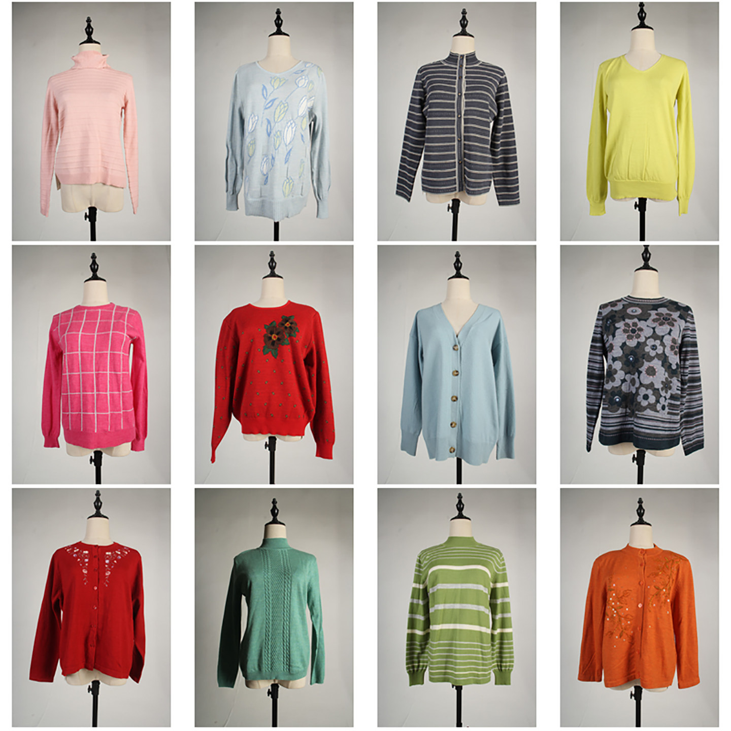 DM93古着vintage日系简约休闲百搭秋冬外穿毛线针织打底衫