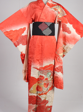HF102-02432古着日本制传统民族服饰写真表演vintage中古和服外套