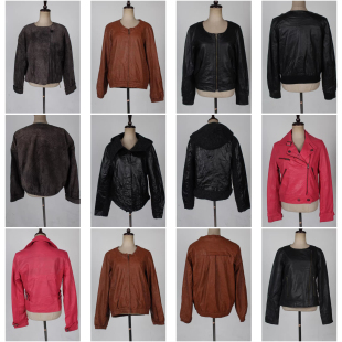 纯色简约PU皮非真皮皮衣外套上衣 春秋女装 H83vintage古着韩版