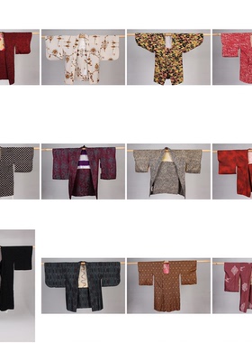 HF67古着vintage日本制传统民族服饰短和服羽织上衣