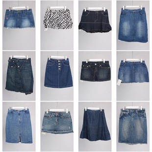 辣妹风学院风牛仔短裙 年轻款 BK108古着vintage日制小个子韩版 夏季