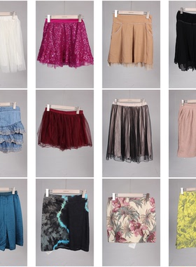 BK206古着vintage日制甜美风文艺森系复古纱裙蛋糕裙夏短裙半身裙