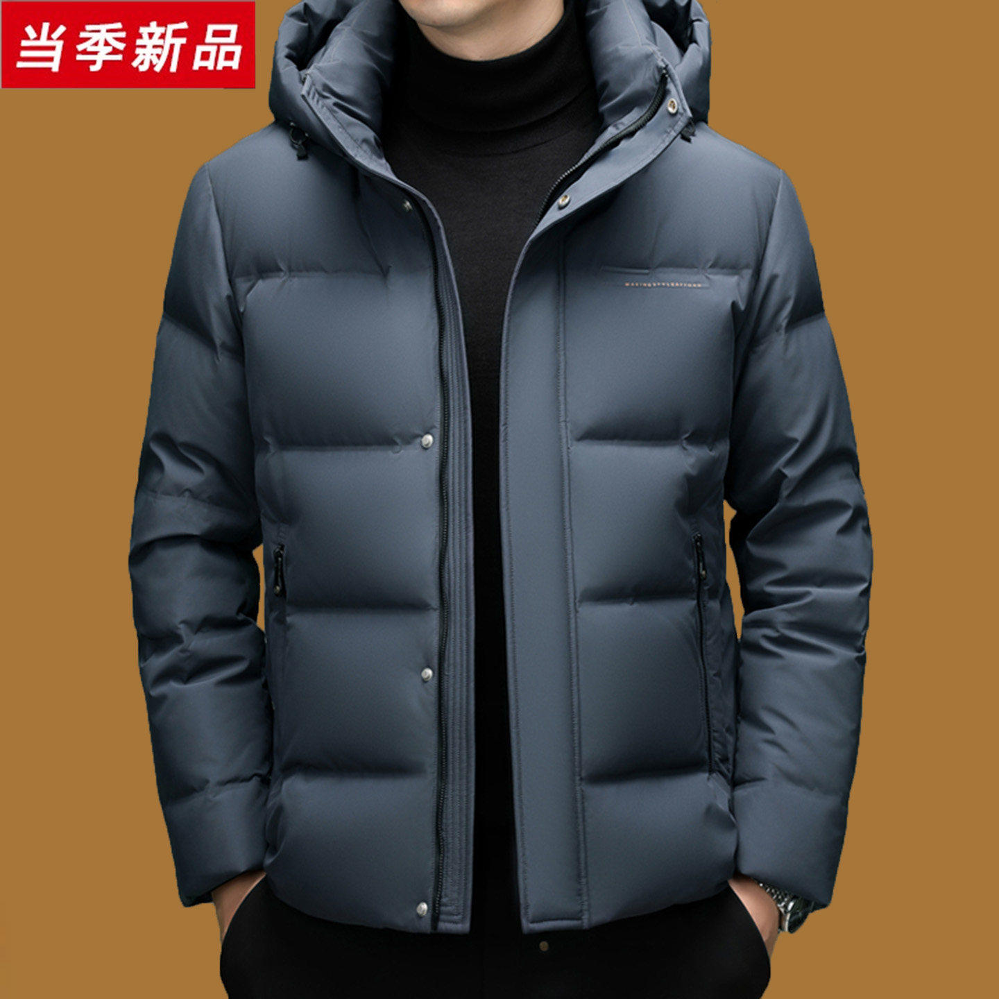 皮尔卡登国际大品牌鹅绒羽绒衣男款短款冬季加厚保暖高端新款外套