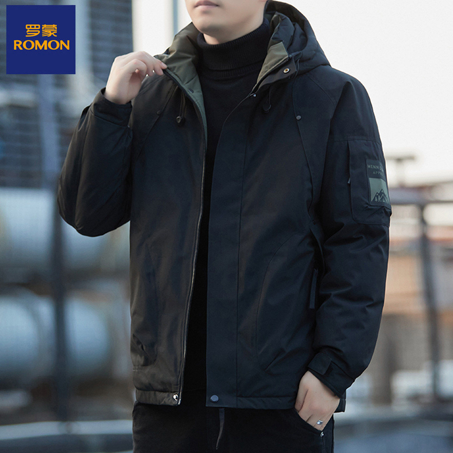 罗蒙高档2026新款加厚冲锋衣外套秋冬季男士棉服休闲冬装运动夹克