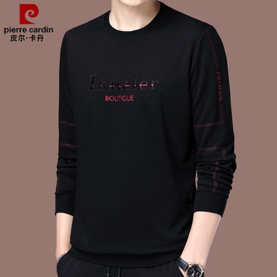 皮尔卡丹高端长袖t恤男士