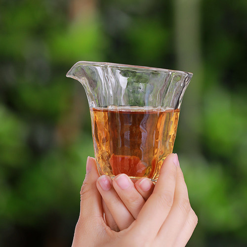 海棠冰晶玻璃公道杯耐热