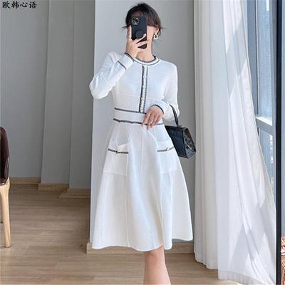 法式高级感针织连衣裙女秋