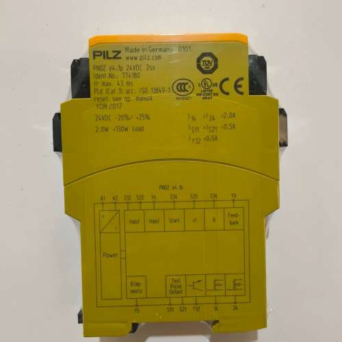 众桦PILZ安全继电器PNOZ e4.1p，型号774180，原议价