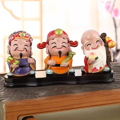 福禄寿喜财神摆件桌面家居客厅创意开业礼品办公室招财发财装饰品