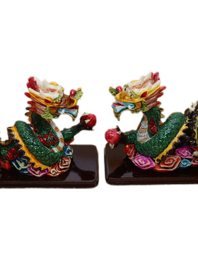 吉祥青龙装饰摆件桌面招财祥龙家居饰品中国风特色手工艺腾龙金龙