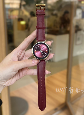 适用于华为GT5手表带真皮质GT4安可拉红GT6智能Watch4/5男女高级