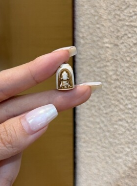 藏式牦牛驼骨无相四面佛小吊坠星月菩提念珠长串侧边小卡子配件