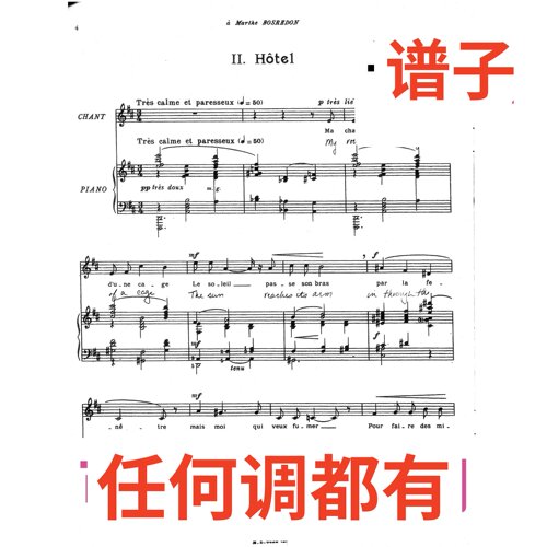 02hotel Banalités 2D伴奏谱正谱声乐