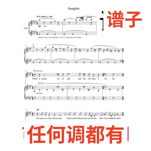 Banalits Sanglots 6A伴奏谱正谱声乐